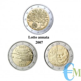 2007 - Lot commémoratif 2 euros de 2007