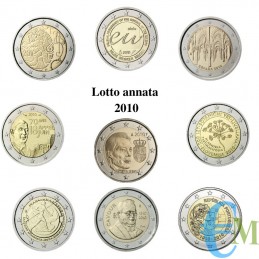Lotto annata 2010 - 2 euro commemorativi