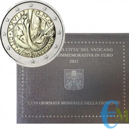 Vatican 2011 - 2 euros Journée Mondiale de la Jeunesse G.M.G. Madrid