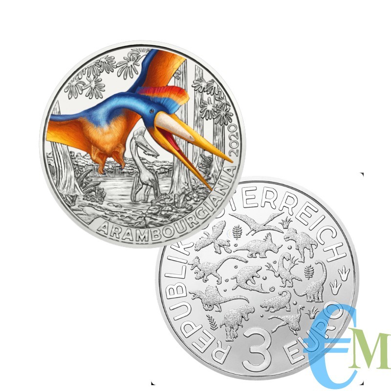 Austria 2020 - 3 euro Arambourgiania Philadelphia - 3° moneta Supersaurs