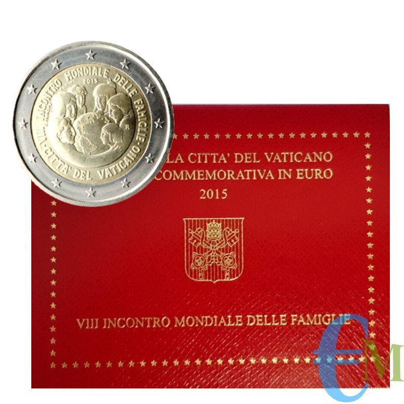 Vaticano 2015 - 2 euro commemorativo VIII incontro Mondiale delle Famiglie.