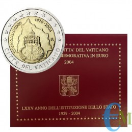 Vaticano 2004 - 2 euro 75° Fondazione Stato della Città del Vaticano in folder