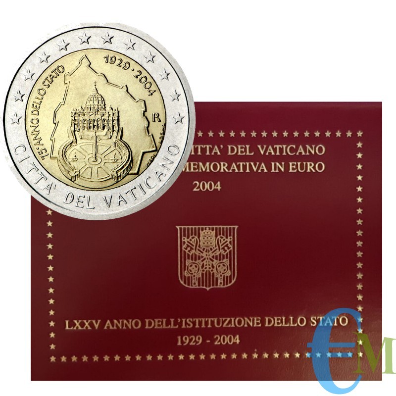 Vatican 2004 - 2 euros 75e Fondation de l'État de la Cité du Vatican