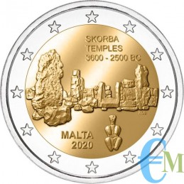 Malta 2020 - 2 euro commemorativo 5° moneta della serie dedicata ai siti preistorici maltesi.