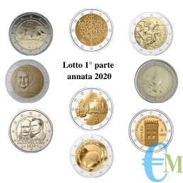 2020 - Lotto 1° annata 2 euro commemorativi del 2020