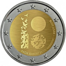 Estonia 2018 - 2 euro commemorativo 100° anniversario della Repubblica d'Estonia.