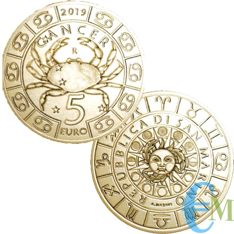 San Marino 2019 - Cancer Zodiac of 5 euros