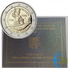 Vaticano 2006 - 2 euros 500 aniversario de la Guardia Suiza en carpeta