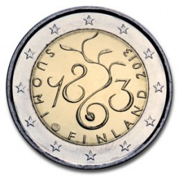 Finlandia 2013 - 2 euro commemorativo 150° anniversario dei lavori del Parlamento finlandese.