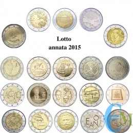 2015 - Lotto annata 2 euro commemorativi del 2015
