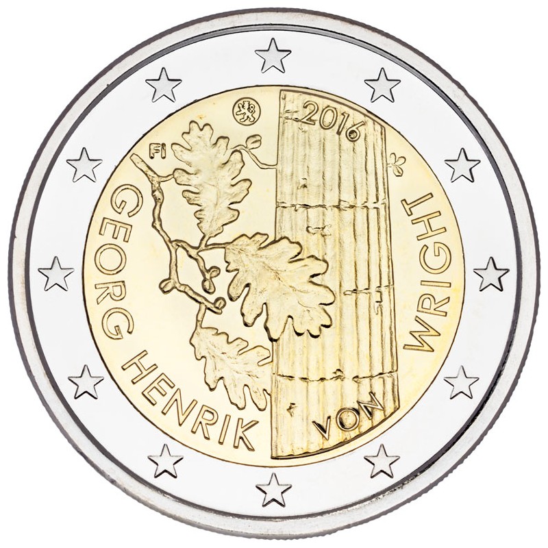 Finlandia 2016 - 2 euros 100 nacimiento de Georg Henrik von Wright