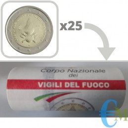 Italia 2020 - Rollo 2 euros 80 Cuerpo de Bomberos - Serie especial