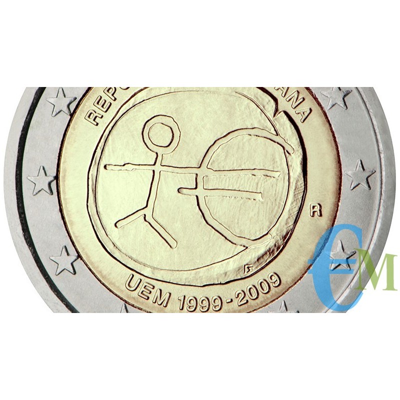 2009 - Lotto annata 2 euro EMU 10° Anniversario Euro