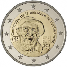 France 2012 - 2 euro 100th birth of Abbé Pierre