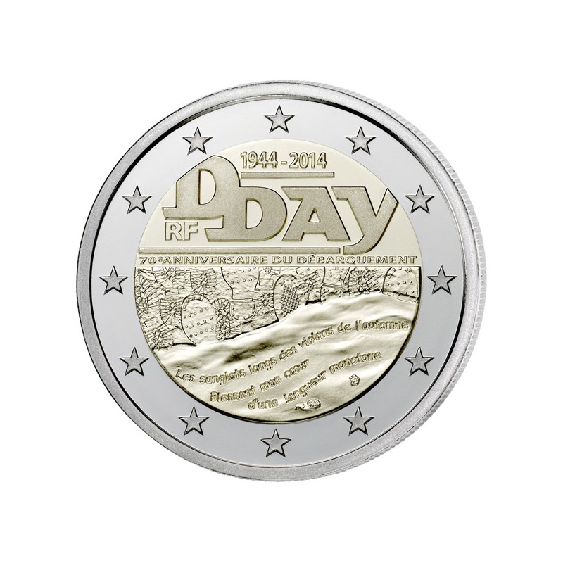 France 2014 - 2 euro 70th anniversary of the D-Day landing in Normandy