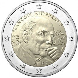 Francia 2016 - 2 euro commemorativo 100° anniversario della nascita di Francois Mitterrand (1916 - 1996), politico francese.