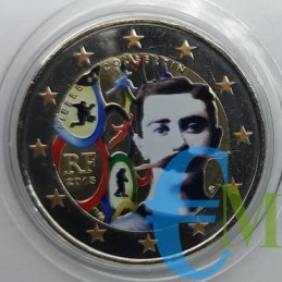 2 euro colorato 150° nascita Pierre de Coubertin