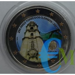 2 euro colorato 250° della Torre dos Clerigos