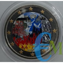 2 euro commemorativo colorato 30° anniversario della caduta del Muro di Berlino - zecca casuale