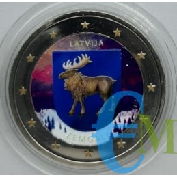 Lettonia 2018 - 2 euro colorato Zemgale Semgallia