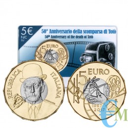 Italia 2017 - 5 euro 50° anniversario della scomparsa di Totò