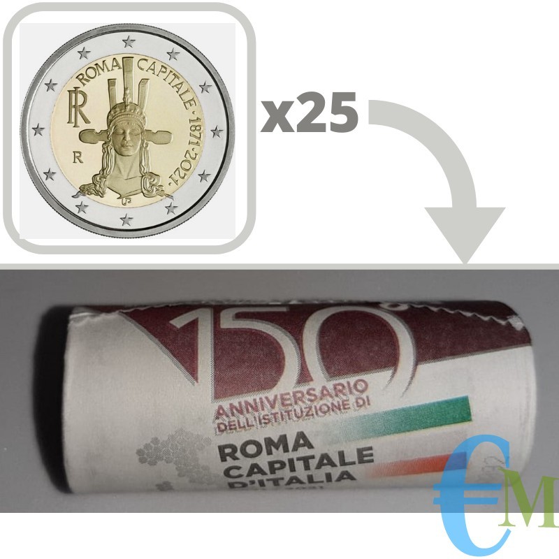 Rotolino 2 euro 150° Roma Capitale d'Italia - Serie Speciale