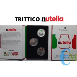 Italia 2021 - 5 euros Excelencia italiana - Tríptico de Nutella en una sola caja