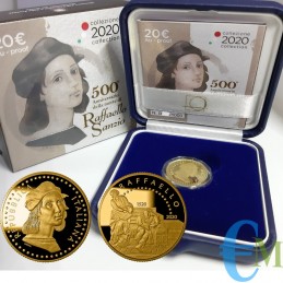20 euro 500° Anniversario della morte di Raffaello Sanzio in Oro