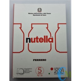 Italia 2021 - 5 euro Eccellenze Italiane Nutella moneta Bianco