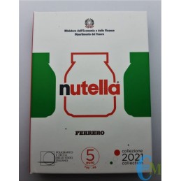 Italie 2021 - Pièce de 5 euros Excellence Italienne Nutella Vert