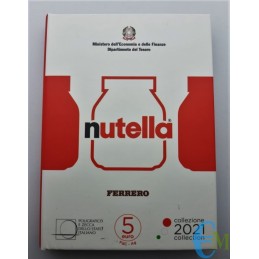 Italie 2021 - Pièce de 5 euros Excellences Italiennes Nutella Rouge