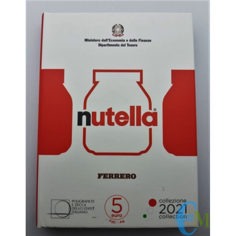 Italia 2021 - Moneda roja Excelencias italianas Nutella de 5 euros