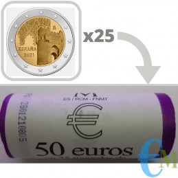 Spagna 2021 - Rotolino 2 euro città storica di Toledo - 12° moneta