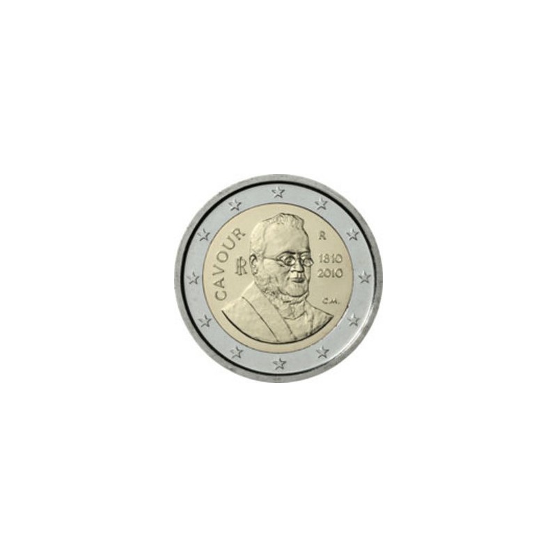 Italie 2010 - 2 euros 200e naissance de Camillo Benso comte de Cavour
