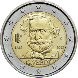 Italia 2013 - 2 euros 200 nacimiento de Giuseppe Verdi