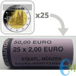 Rotolino ufficiale da 25 x 2 euro commemorativi Cattedrale di Magdeburgo, 15° moneta della serie dedicata ai Lander tedeschi
