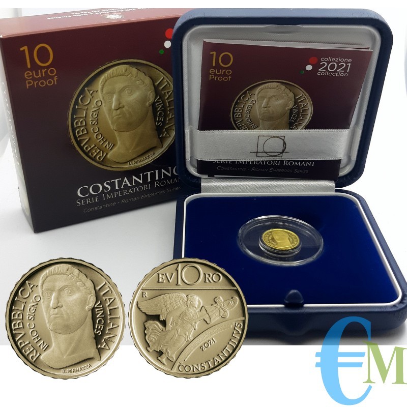 Italia 2021 - 10 euro oro Costantino - Serie Imperatori Romani