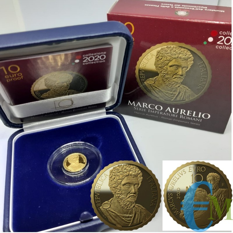Italia 2020 - 10 euros oro Marco Aurelio - Serie Emperadores Romanos