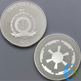Moneta da 2 Dollari in argento della Nuova Zelanda - Niue anno 2021, "Star Wars - Galactic Empire".
