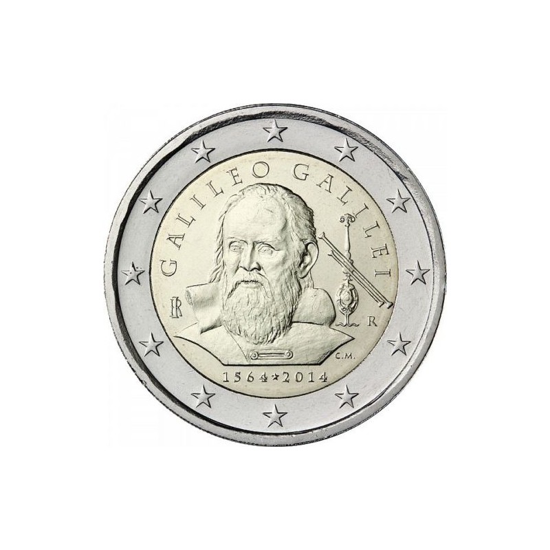 Italia 2014 - 2 euro 450° nacimiento de Galileo Galilei