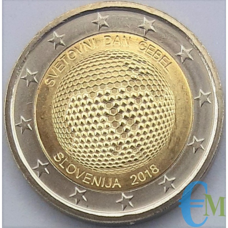 Eslovenia 2018 - 2 euros conmemorativos del día mundial de las abejas.