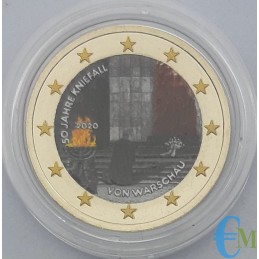 Germany 2020 - 2 euro colored commemorative coin 50th anniversary of the Warsaw Kneel - random mint