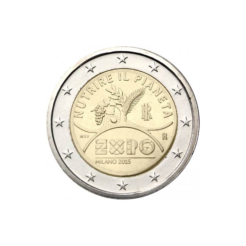 Italia 2015 - Moneda conmemorativa de 2 euros World Expo Milán 2015.