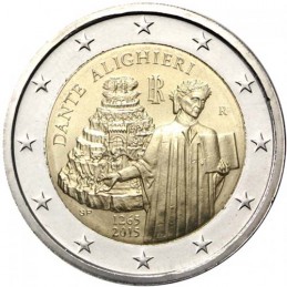 Italia 2015 - 2 euro commemorativo 750° anniversario della nascita di Dante Alighieri.