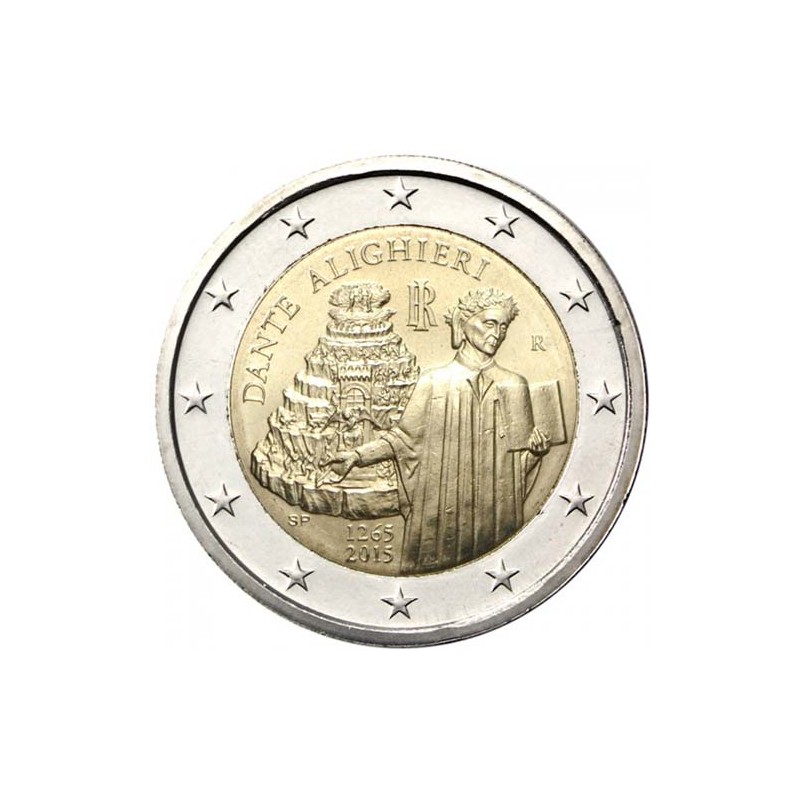 Italia 2015 - 2 euro commemorativo 750° anniversario della nascita di Dante Alighieri.