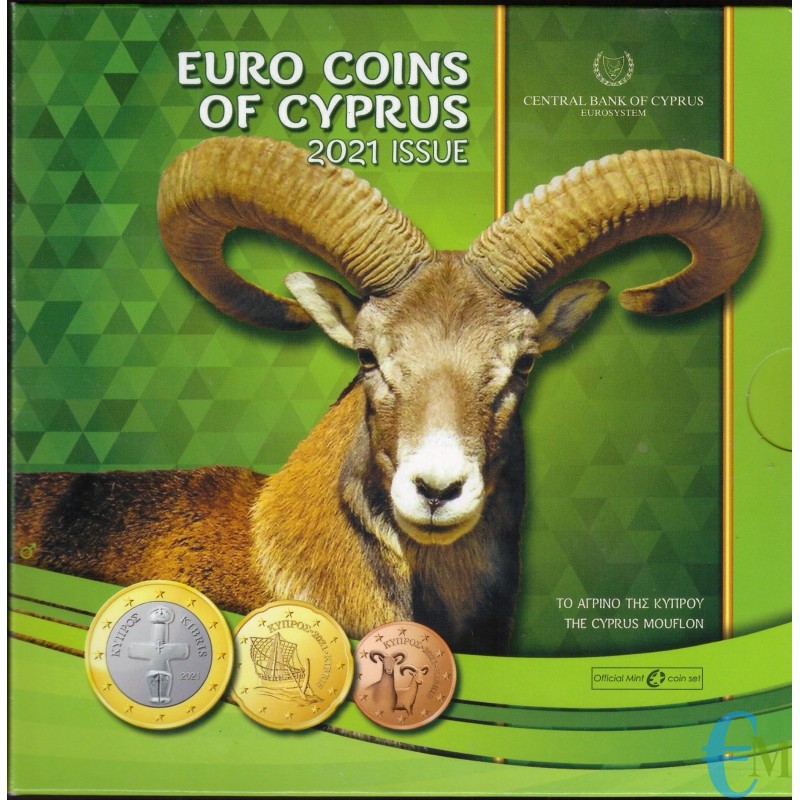 Cipro 2021 - Divisionale Euro Ufficiale - 8 valori