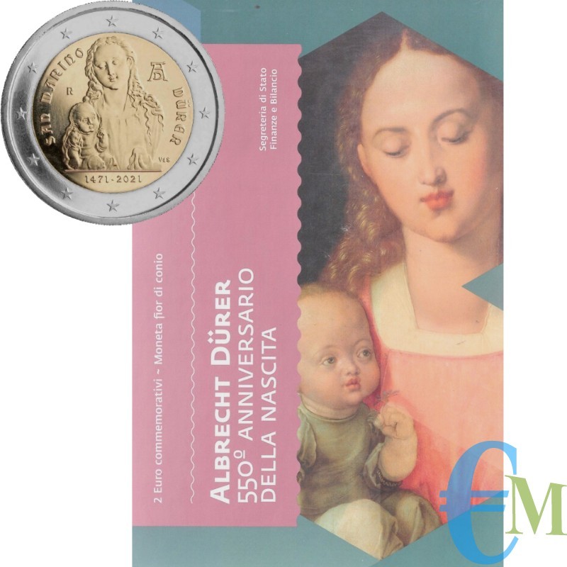 San Marino 2021 - 2 euro 550° nascita di Albrecht Dürer