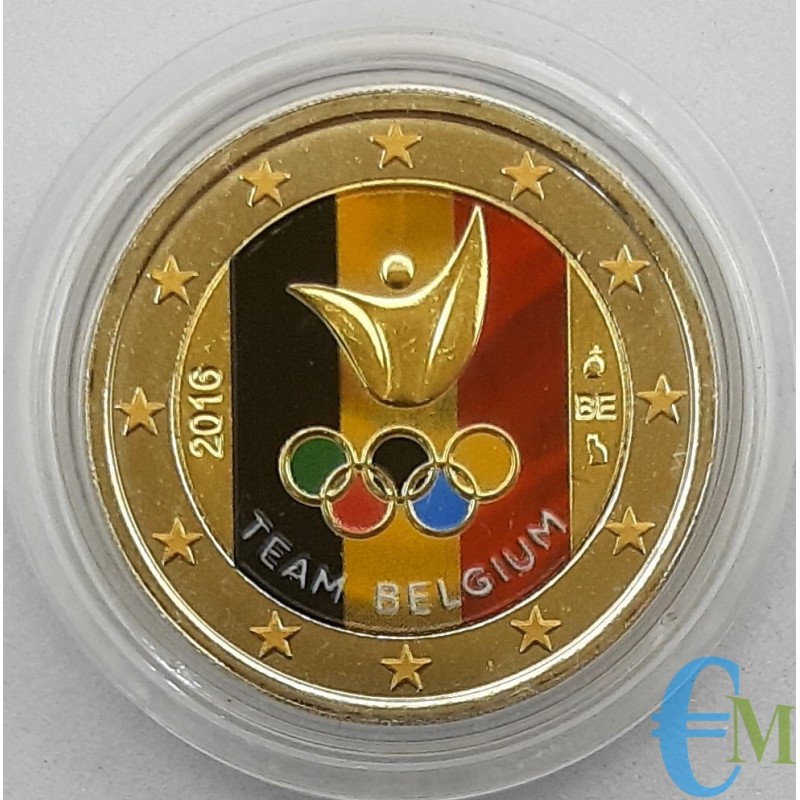 Belgium 2016 - 2 euro colored Rio Games