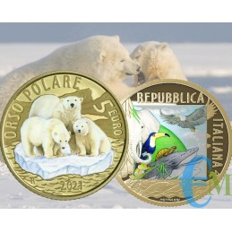 Italy 2021 - 5 euro Sustainable World - Polar Bear