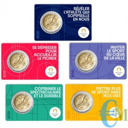 Francia 2021 - Lotto 2 euro Giochi Olimpici Parigi 2024